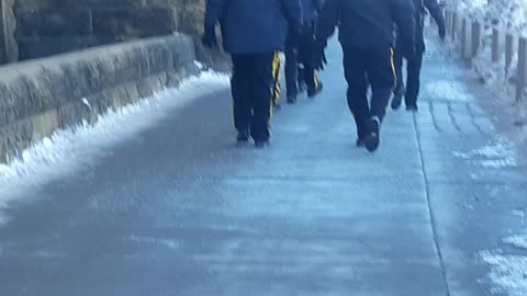 Cop presence around the Ottawa trucker convoy