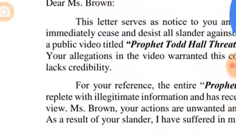 Prophet Todd Hall EXPOSED 2019 CEASE and Desist letter Review-pCTpdYHo89Q