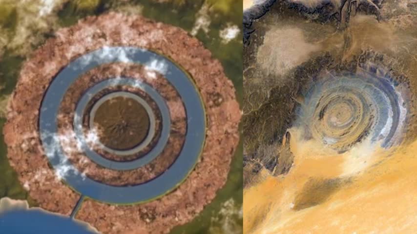 Richat Structure - Lost Roman Map has Atlantis at Eye of Sahara Africa - Dec 2022