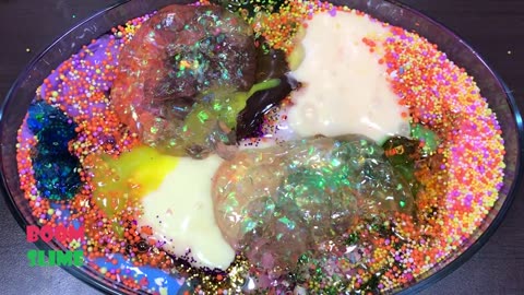 MIXING RANDOM THINGS INTO STORE BOUGHT SLIME_ SLIME SMOOTHIE _SATISFYING SLIME VIDEO_