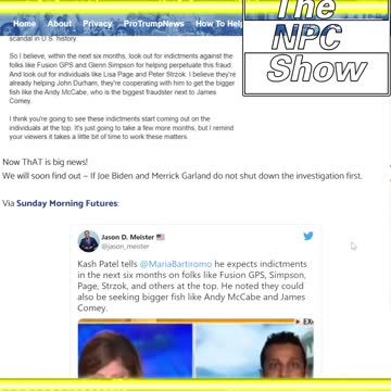 Peter Strzok & Lisa Page Cooperating With John Durham 🟠⚪🟣The NPC Show
