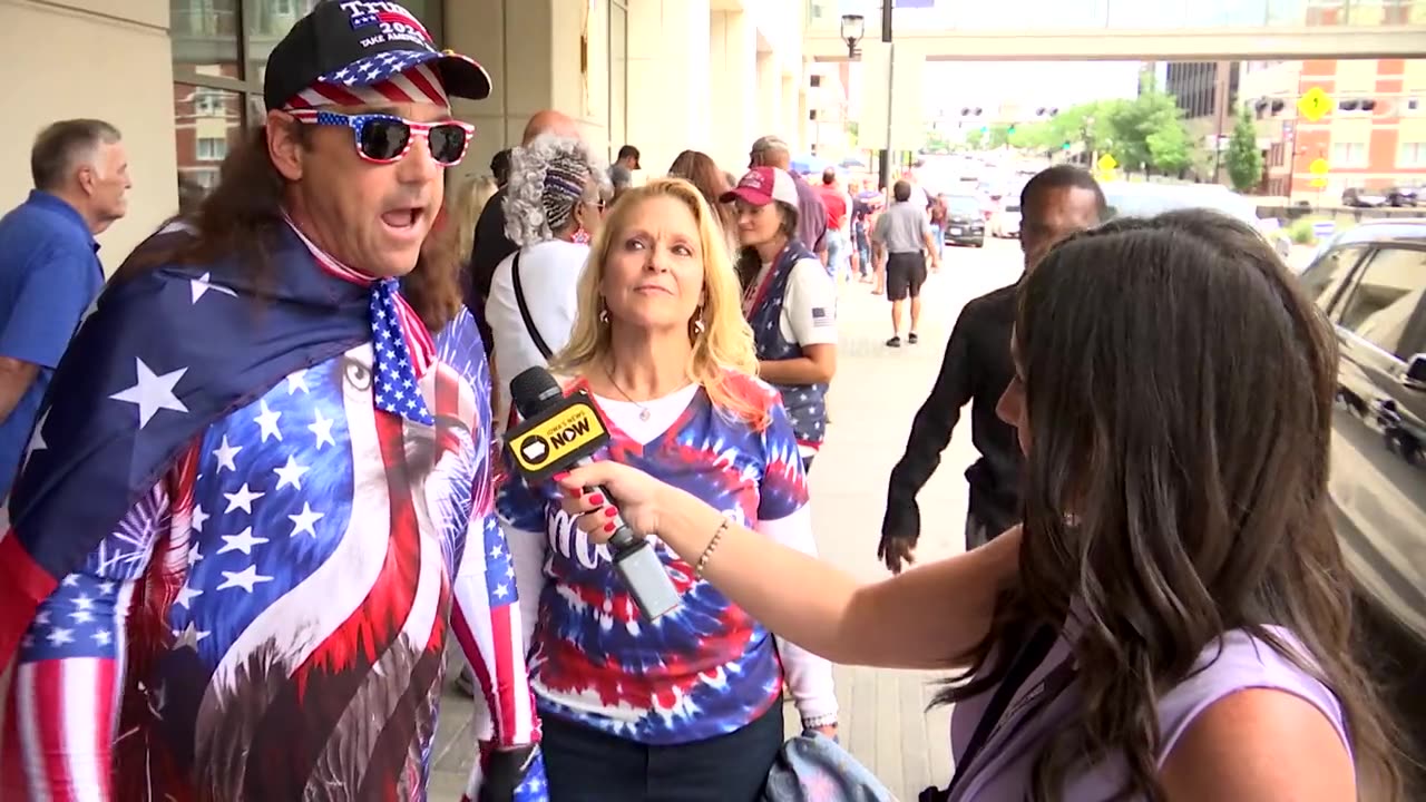 Patriots Waiting to see Trump @ Cedar Rapids Tuesday.