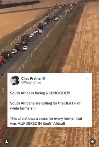 2of3 a clip of all white farmers murdered in Africa in the last few years.