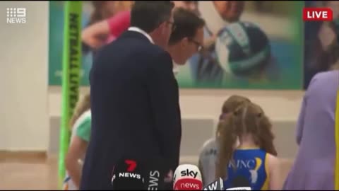 Child Collapsed Live during Dan Andrews Netball Press Conference