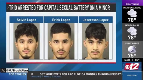 Three Illegal Aliens Arrested for Sexual Battery of a Child under 12 Years Old