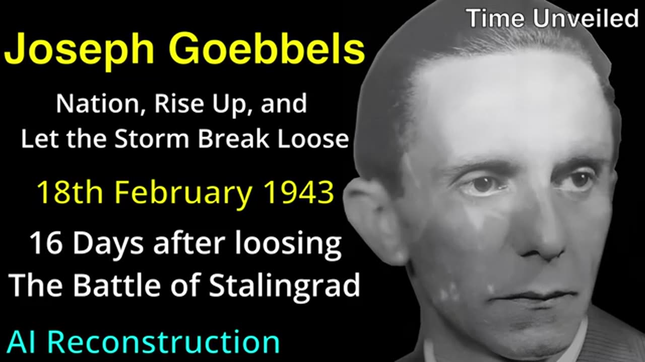 Joseph Goebbels In English A.I-Reconstruction