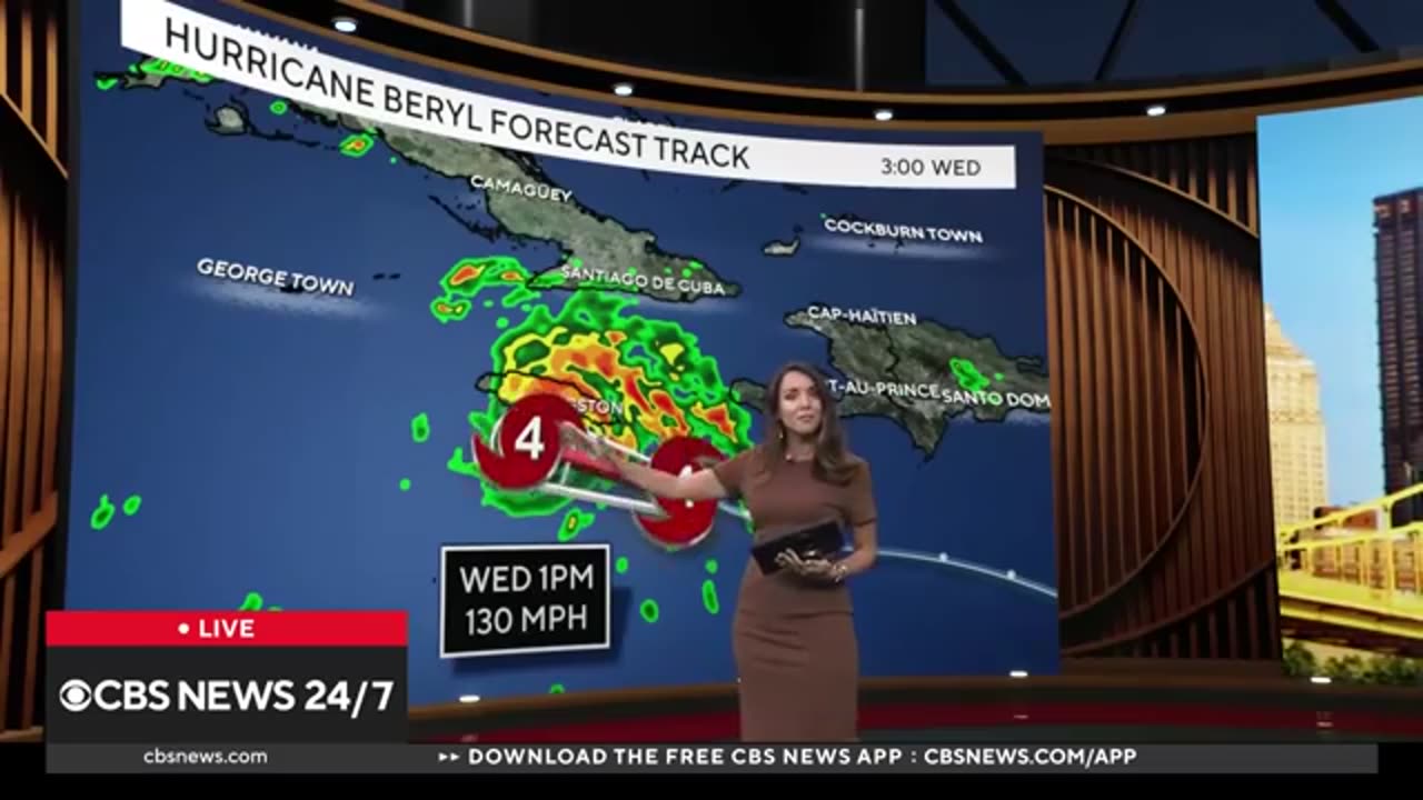 Hurricane Beryl barreling toward Jamaica as Category 4 storm CBS New