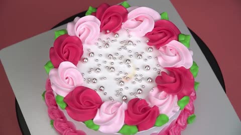 Pink delicious cake