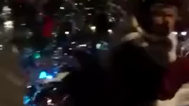 Colorful ride santa!