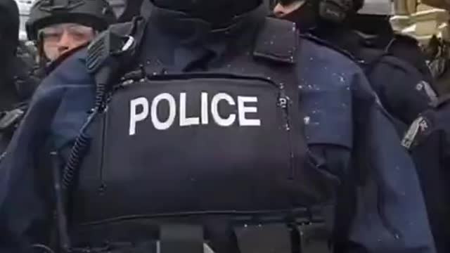 A brave woman tells Trudeau's goons they're on the wrong side of history