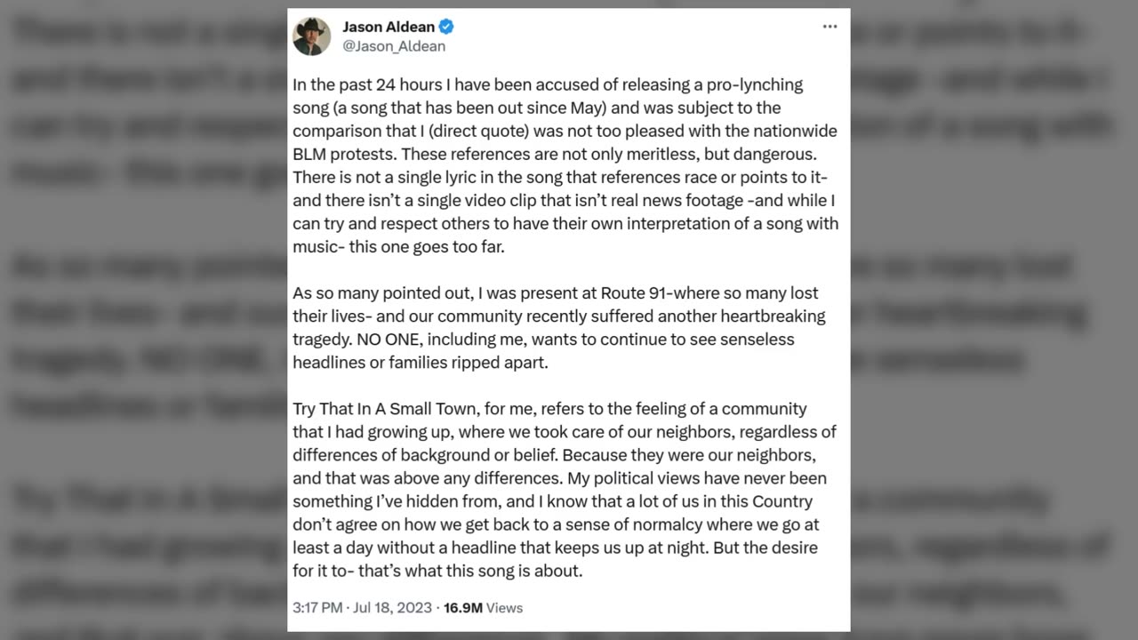 [2023-07-20] Travis Tritt Speaks Out on Jason Aldean Controversy