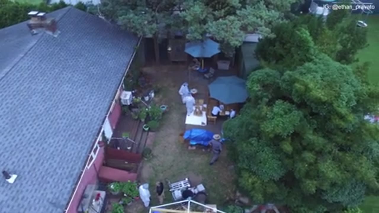 Drone captures Gilgo beach 'serial killer' home being searched