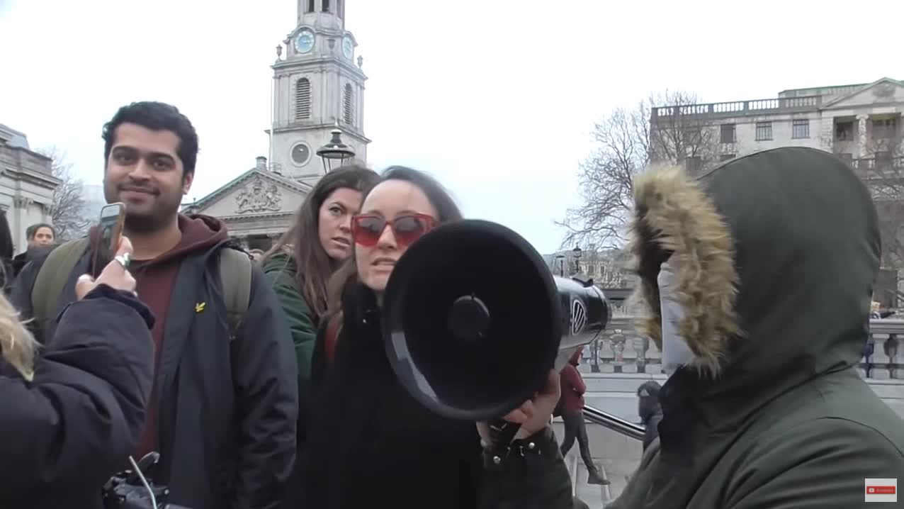 Lefty's get triggered over american flag Trafalgar square 11/01/2020 PART 6