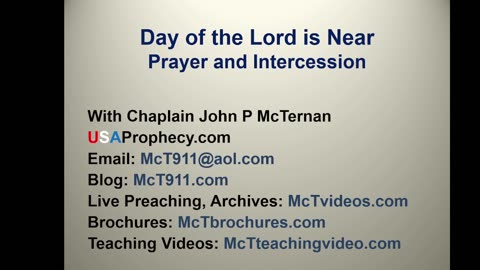 Day of the Lord is Near Prayer and Intercession