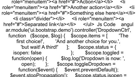 How to create bootstrap dropdown without jquery