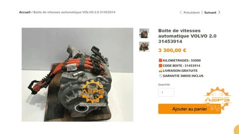 AEPSPIECES.COM - Boite de vitesses automatique VOLVO 2.0 31453914