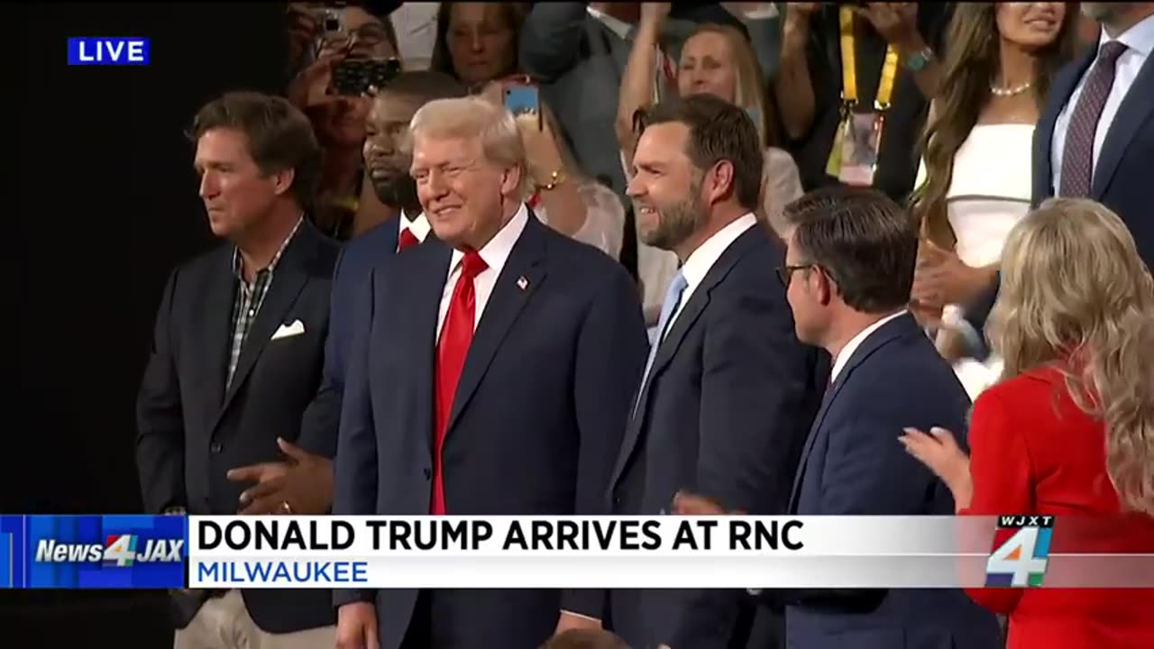 Trump makes first public appearance at RNC following assassination attempt