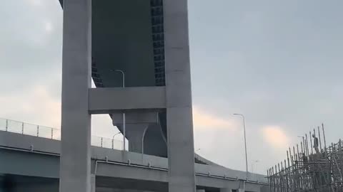 Expensive Fail In China...Road bridge shifted from its support posts in Guangdong