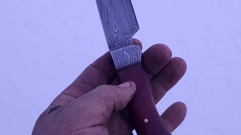 Forged Damascus blade