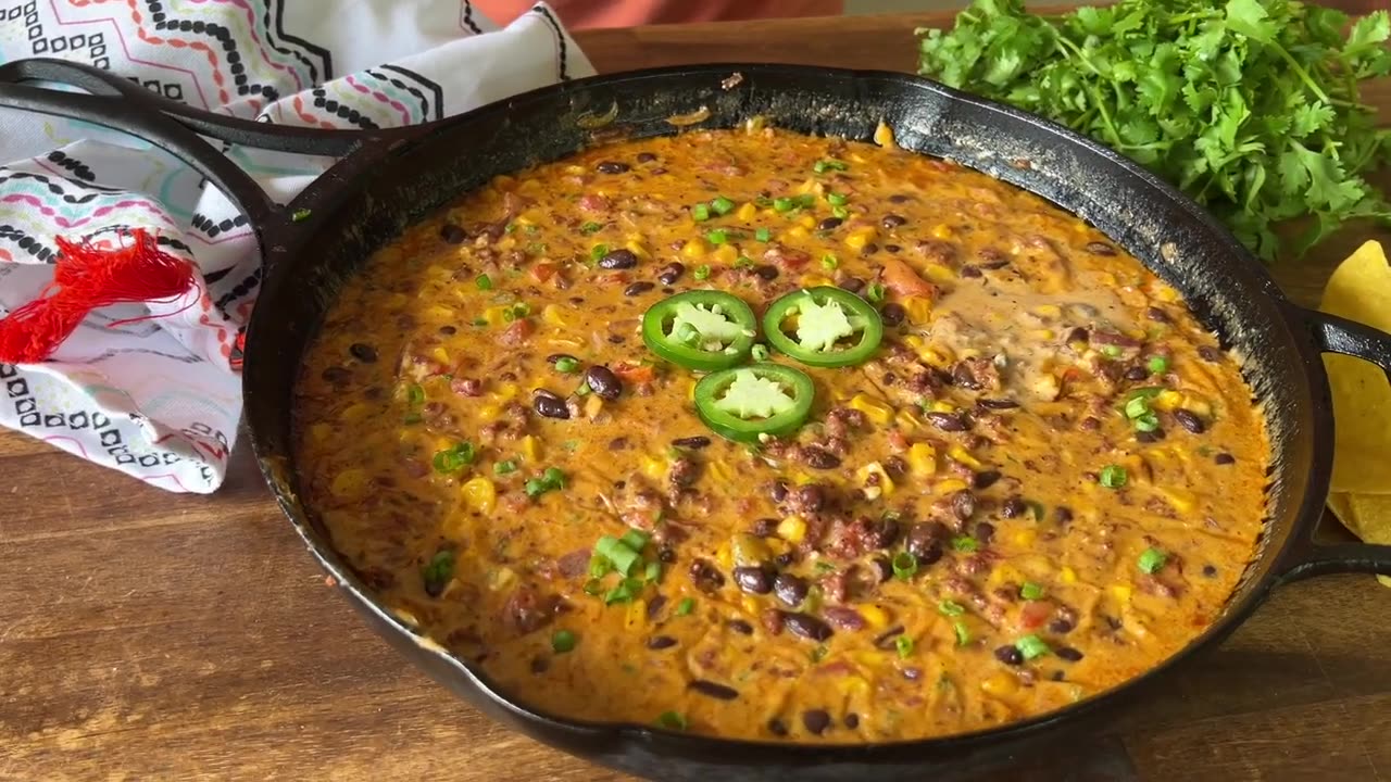 Easy Smoked Cowboy Queso Dip - Fantastic Game Day Dip on the SMOKER!