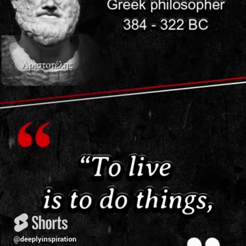 _TO LIVE IS TO...!!_ By Aristotle _ #shorts #viral #quotes