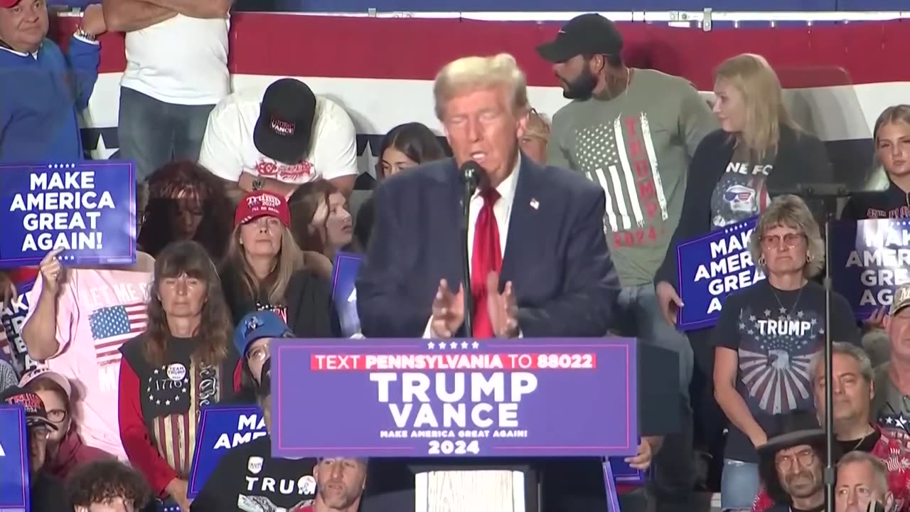 President Trump gives campaign speech in Pennsylvania