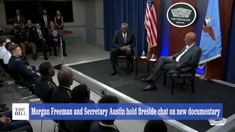 The ORIGINAL Black Panthers: Morgan Freeman And Secretary Austin Chat About The 761st Tank Battalion