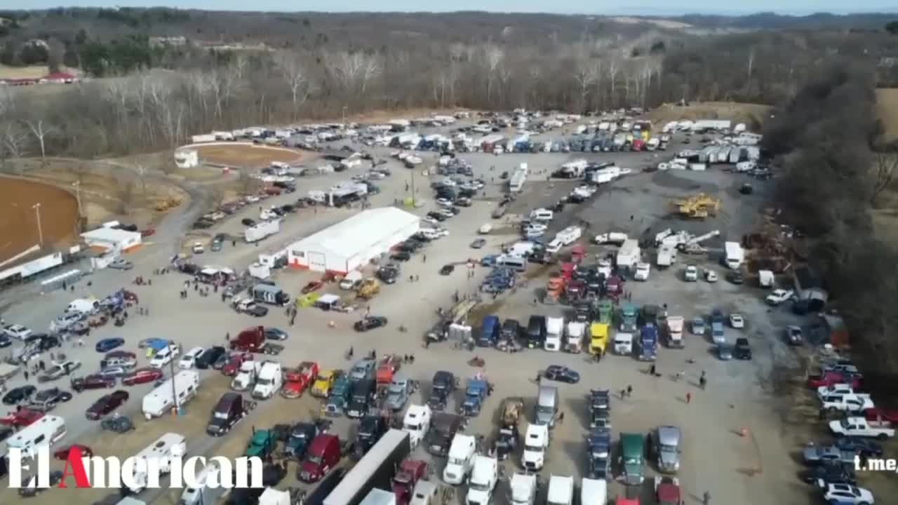 The convoy to DC has amassed so many vehicles, parts of the convoy have had to stay in neighboring cities as far out as 30 miles.