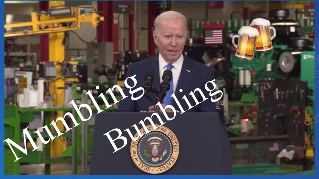 Mumbling Bumbling incohearant Joe Biden