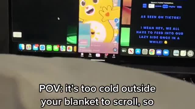 POV: it's too cold outside your blanket to scroll, sor you get a scroll ring