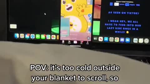 POV: it's too cold outside your blanket to scroll, sor you get a scroll ring