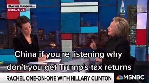 When HRC asked the CCP to attack President Trump.
