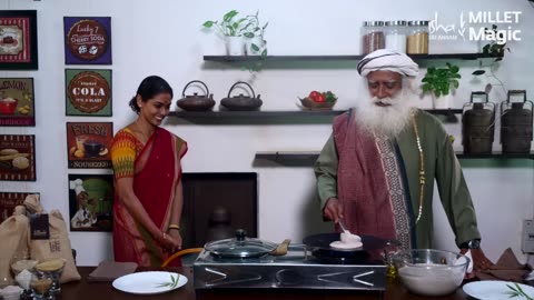 Sadhguru & Radhe Cook A Ragi Dosa Together | Millet Recipe