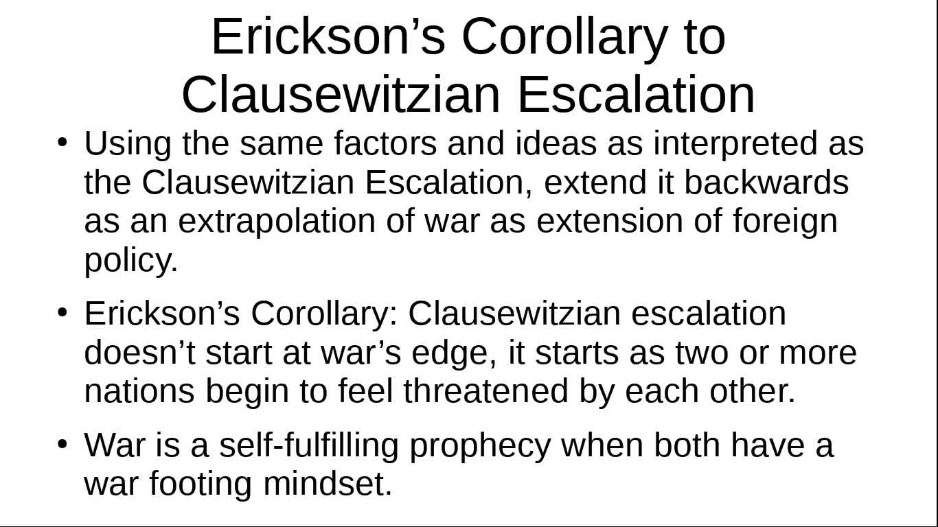 Clausewitzian Escalation