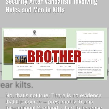 Fact Check: NO Evidence 'Trump's Scottish Golf Course' Increased Security After Vandalism