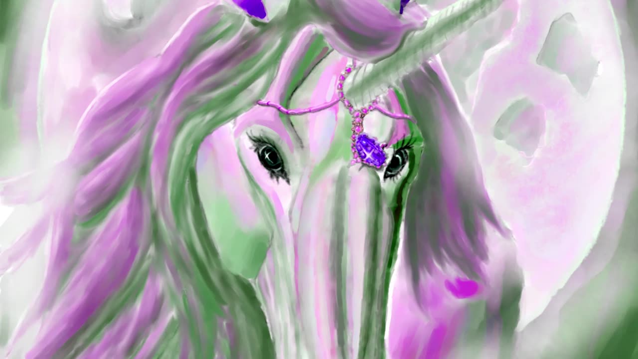 Unicorn Breath Art Version 2 - Pink, Purple and Updated