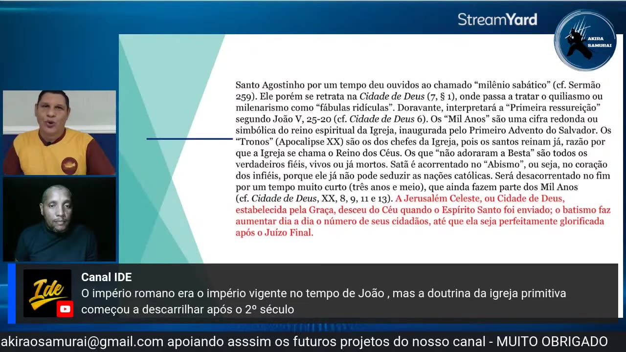 REGISTROS SAMURAI - uIa7BuUgVh4 - A HISTORIA DA RELIGÃO - Pr. IGOR - @CVTR_