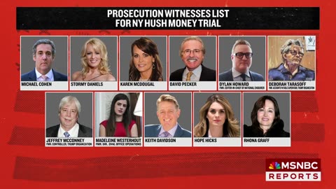 BREAKING: List of potential witnesses for Monday's Trump trial released.