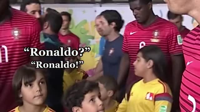 When you realise that Cristiano Ronaldo is right next to you...