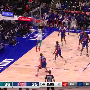 NBA - LaMelo Ball ↗️ Brandon Miller alley-oop slam! Hornets-Pistons