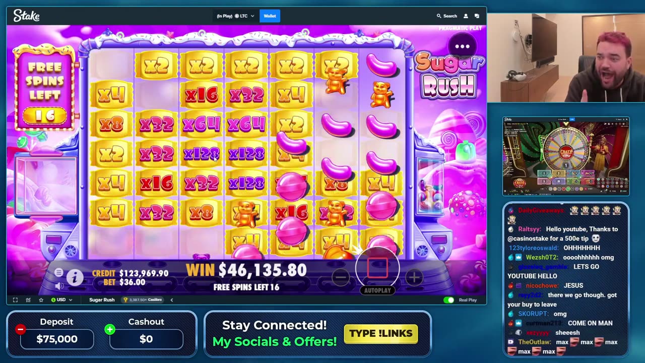 NEW SLOT SUGAR RUSH KEEPS DELIVERING! (INSANE WINS)