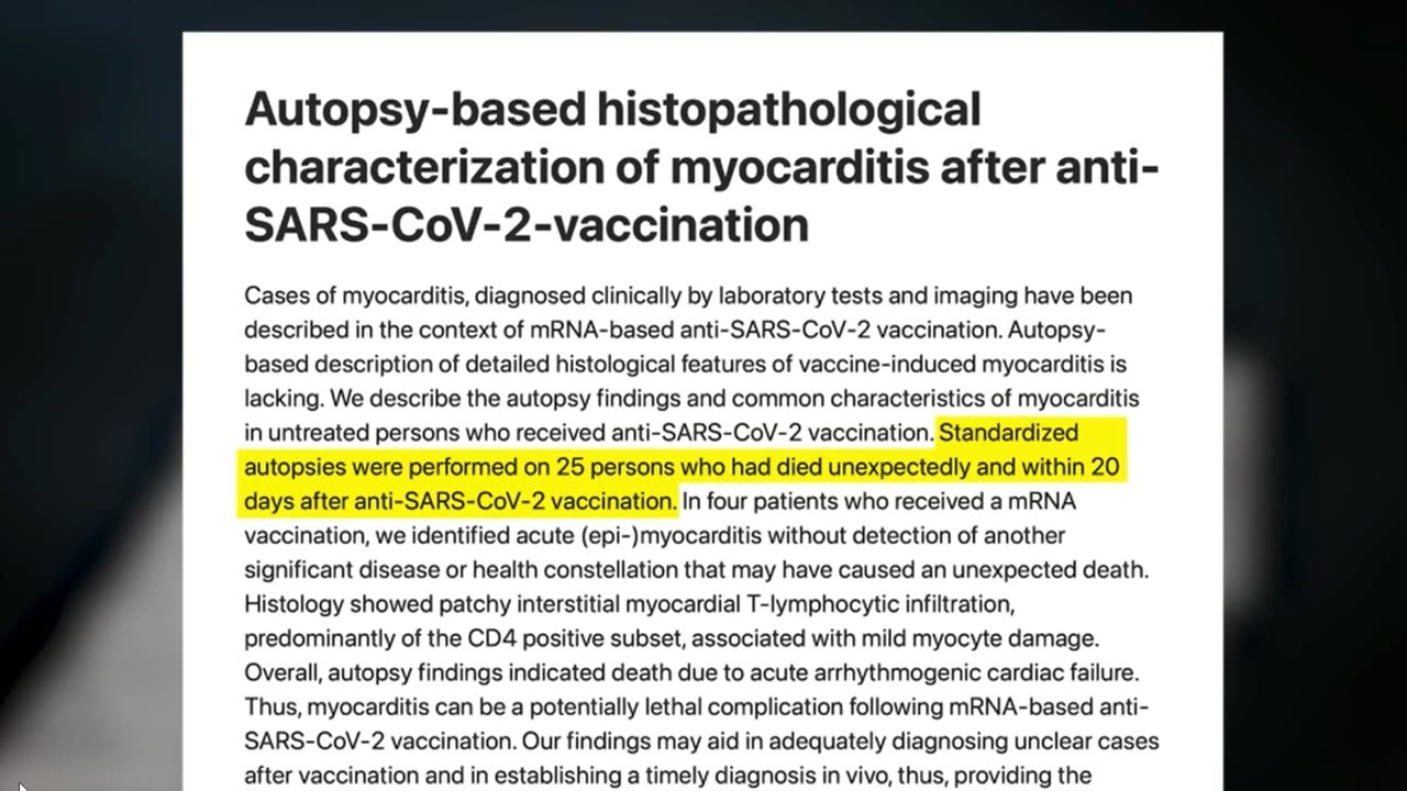 Autopsy Myocarditis Study in the vaccinated finally (Dr. James Marcum) January 2023