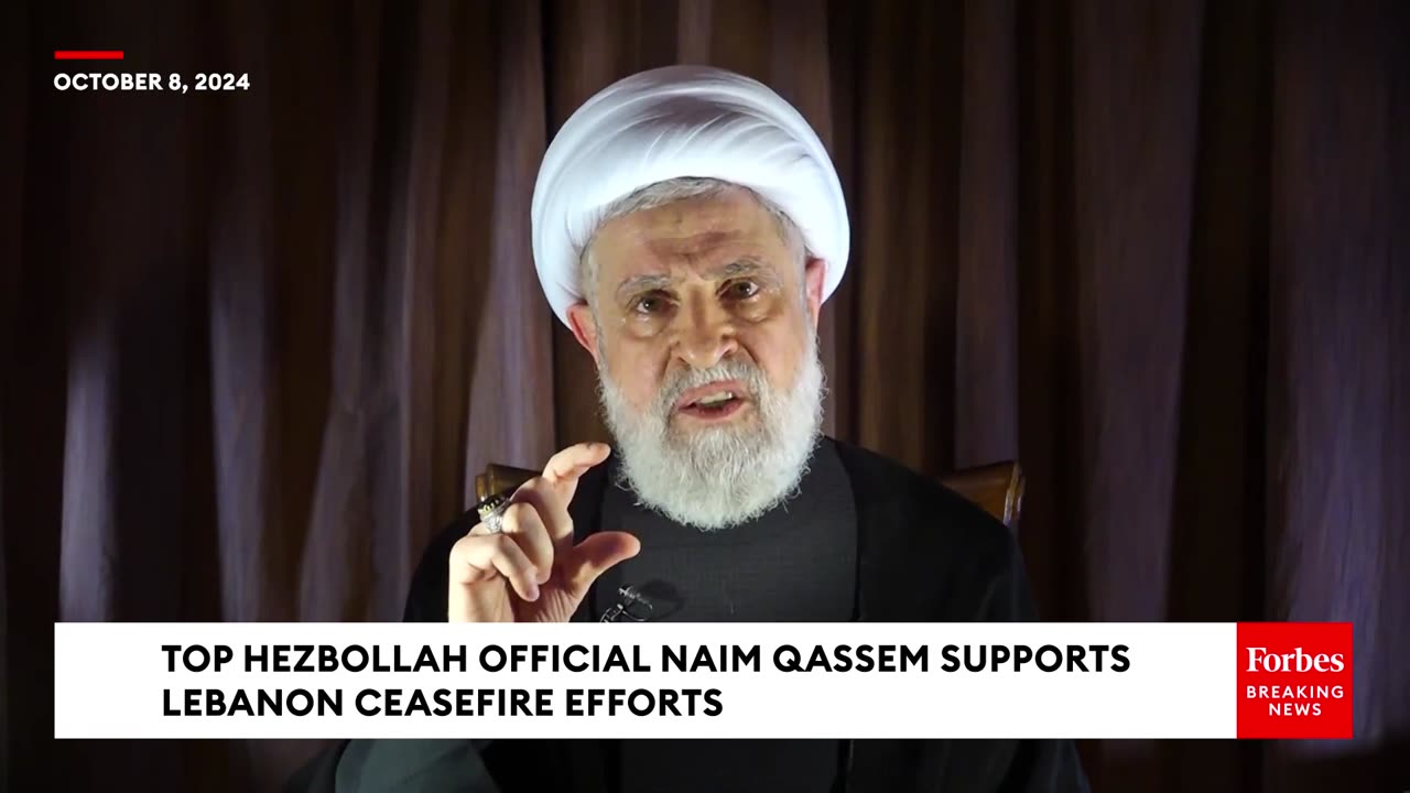 BREAKING NEWS- Top Hezbollah Leader Backs Lebanon Ceasefire Efforts