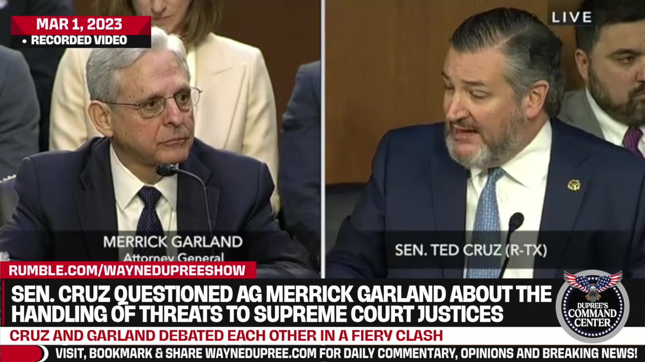 Cruz And Garland Have Fiery Clash In Senate Judiciary Committee Hearing