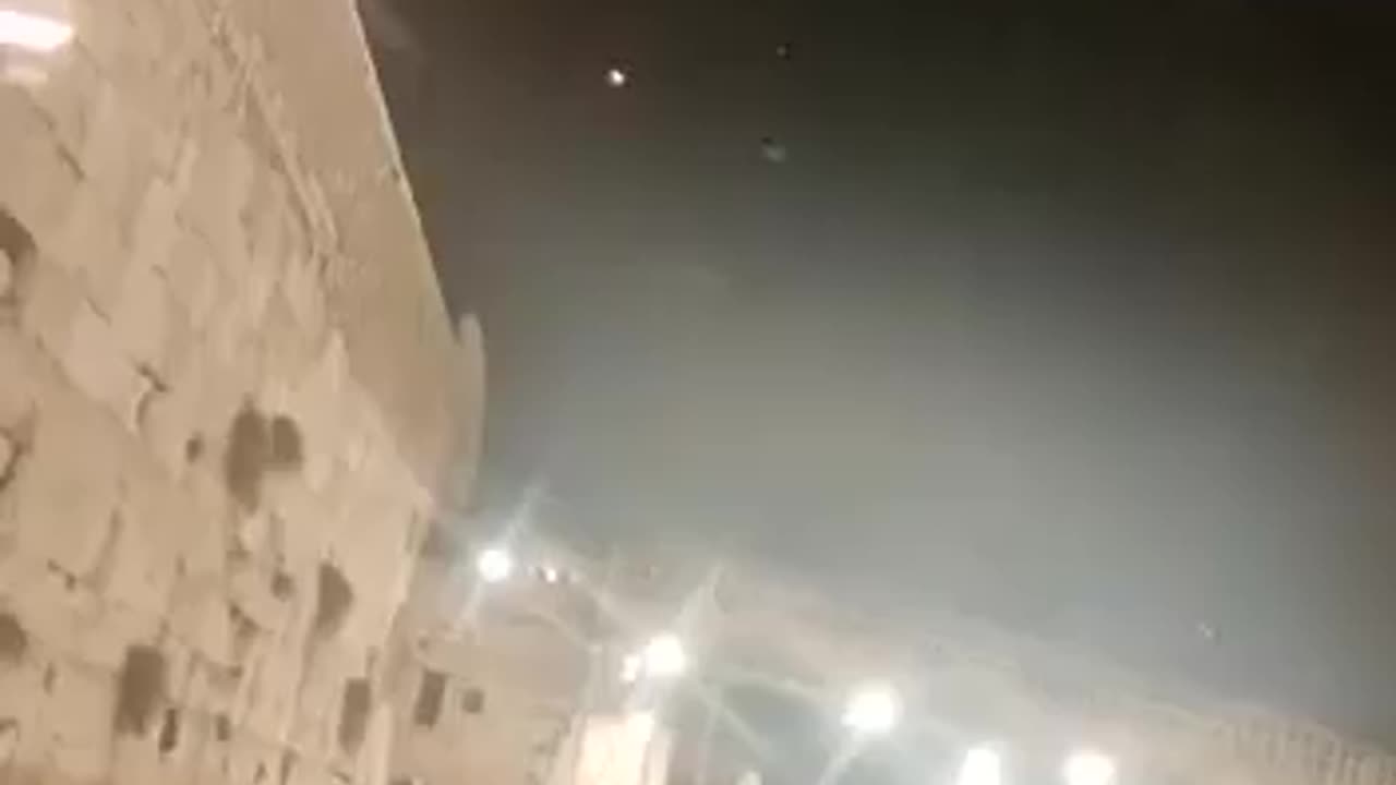 Iranian missiles fly above the walls of Al-Aqsa Mosque