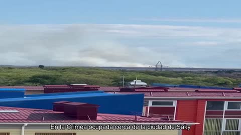 En la Crimea ocupada cerca de la ciudad de Saky