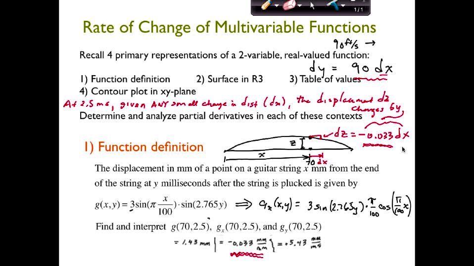 MAT 267 Fri Sep 24: Partial Derivatives Intro