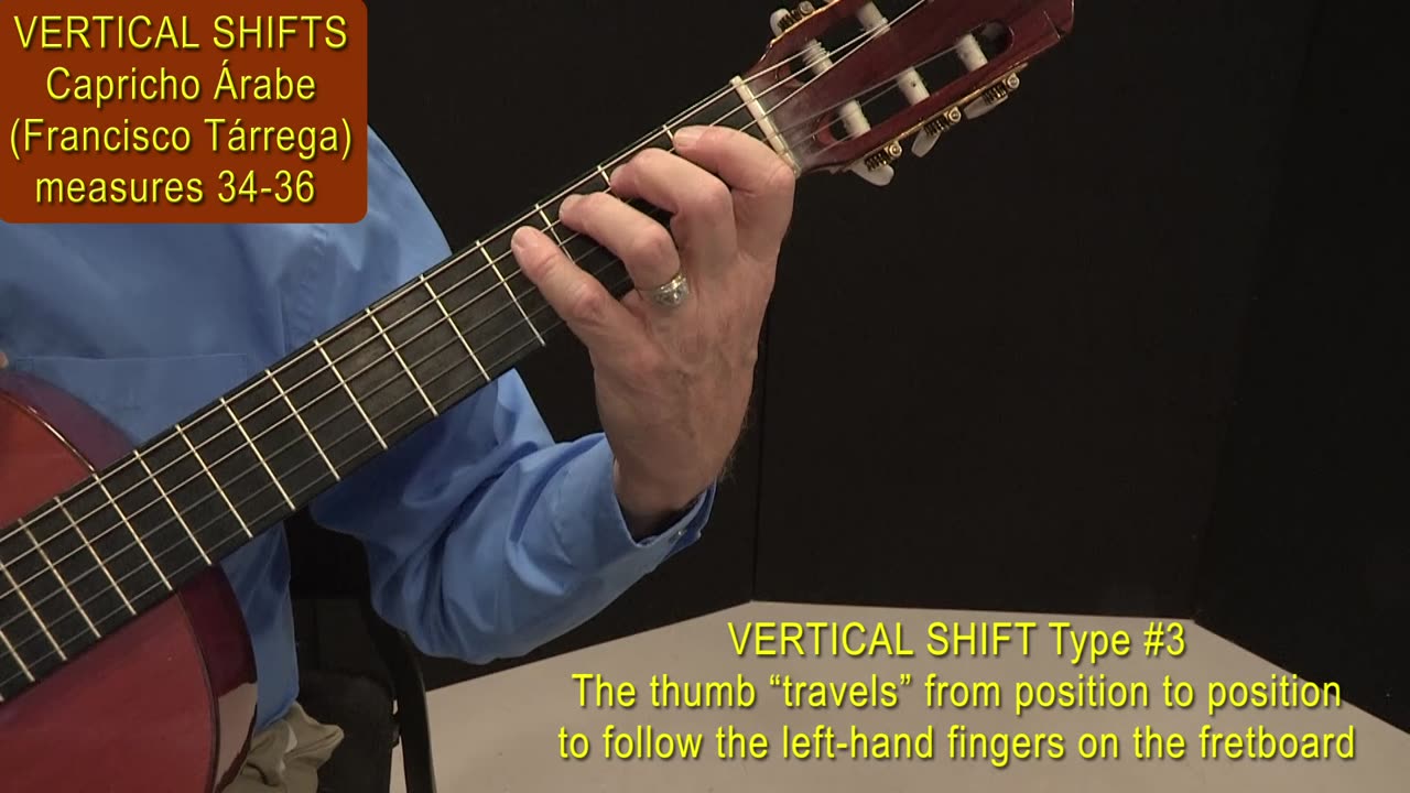 Tech Tip: Vertical Shifts with the Left Hand. Video 10: Capricho Arabe Thumb Travels