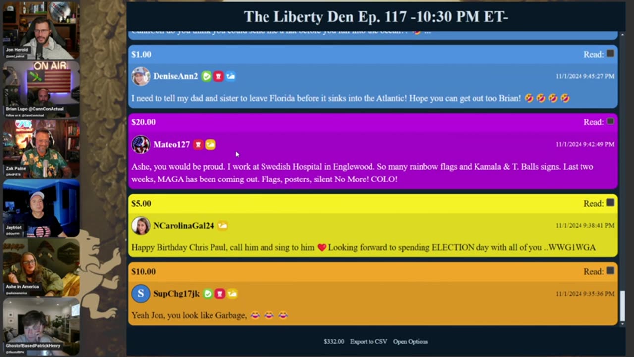 The Liberty Den Ep. 117 -10-30 PM ET-