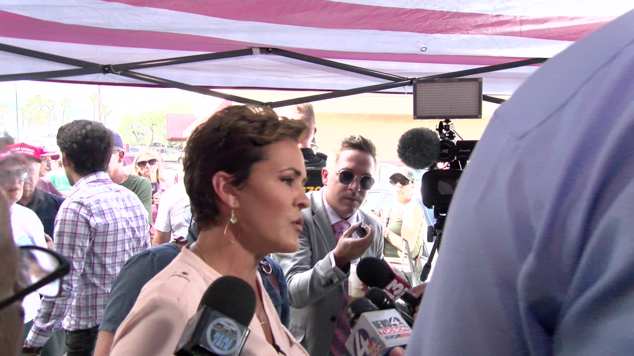 Press Conference by Kari Lake In Tucson, Arizona At FireTruck